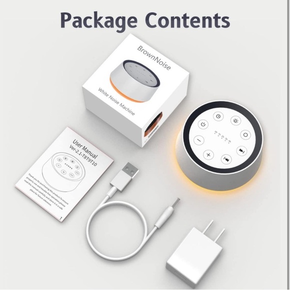 White Noise Sound Machine with 30 Soothing Sounds 12 Colors Night Light White - Picture 5 of 11